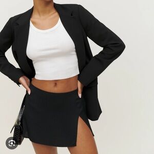 Reformation Black A-Line Skirt